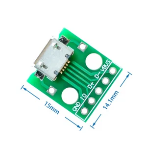 5 Stück Micro USB auf DIP Adapter 5 Pin Buchse B Typ PCB Konverter - Bild 1 von 3