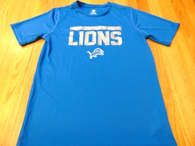 NFL TEAM APPAREL DETROIT LIONS PERFORMANCE T-SHIRT YOUTH L (14/16) - Image 1 of 3