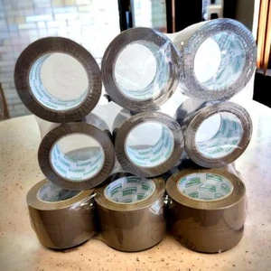 3 Zoll Braun/Hellbraun Farbe Versand Verpackung Dichtband 110 Yard (6 x 330 Fuß) - Bild 1 von 11