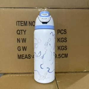 Owala Urban Cup esclusiva 32 oz legata e vera bottiglia fiocchi blu regalo nuova con scatola - Foto 1 di 8