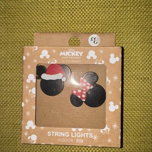 Luces de cadena Primark Disney Mickey & Friends negras y rojas a pilas nuevas con etiquetas - Imagen 1 de 5