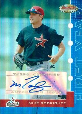 MIKE RODRIGUEZ 2005 Bowman's Best ROOKIE AUTO RC /299 Astros #107 - Image 1 of 2