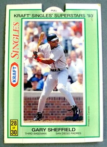 San Diego Padres Gary Sheffield 1993 Kraft Singles Pop-Up Baseball Trading Card - Picture 1 of 7
