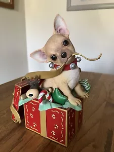 Danbury Mint Chihuahua “Puppy’s First Christmas” 10”h 8”w 6”d - Picture 1 of 7