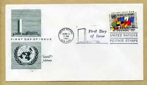 FDC NAZIONI UNITE NEW YORK 1961 BANDIERE - Bild 1 von 1