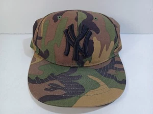 Vintage New York Yankees Fitted Hat Cap 7 1/8 Twins Enterprise Cooperstown Camo - Picture 1 of 13