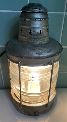 Vintage Maritime Electrical Boat Ships Light Lamp Galvanized Steel 12” - Image 1 of 4