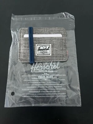 Herschel Men's Charlie RFID Card Case Wallet, Raven Crosshatch New - Image 1 of 2