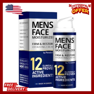 Face Cream for Men 6 in 1 Anti Aging Cream Fights Eye Bags Dark Spots 1.7 Oz - Picture 1 of 24