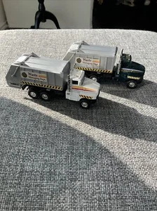 Lot Of 2 JUL GARBAGE TRUCKS 6 INCH DIE-CAST/PLASTIC - PULL BACK ACTION - Picture 1 of 7
