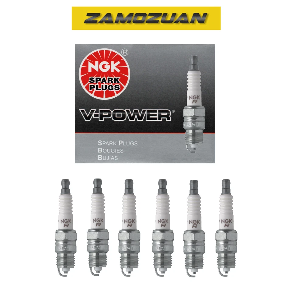 Bujía NGK V-Power 6 piezas 67-96 para Buick Chevy Chrysler Ford Pontiac 6630 UR4 Foto 1 de 4