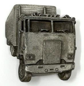 1978 Bergamot Semi Truck Trucker Belt Buckle B-38 Made USA 3" Used with Wear - Picture 1 of 9