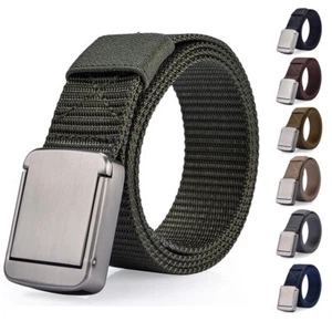 Canvas Belts Mens Alloy Buckle Casual Military Outdoor Tactical Strap Waistband - Picture 1 of 18
