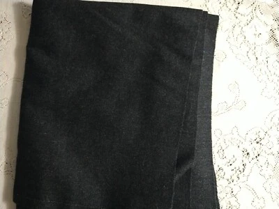 Dark Heather-Charcoal Gray Lightweight Wool Fabric 16" L x 62" Wide - Image 1 of 4