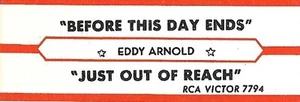 Jukebox Title Strip - Eddy Arnold: "Just Out Of Reach" / "Before This Day Ends" - Bild 1 von 1