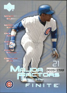 2003 Upper Deck Finite Baseball #144 Sammy Sosa MF /1599