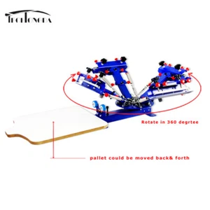 4 Color Screen Printing Machine Micro-registration Silk Screen shirt Press Print - Picture 1 of 8