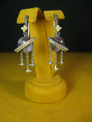 PENDIENTES BARBARA BIXBY PLANETA ESTRELLA ÁGATA TOPACIO PIEDRA PRECIOSA FLOR LUNA SS 18K Regalo Foto 1 de 2