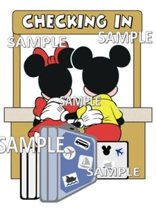 Disney World Disneyland Checking In Scrapbook Embellishment Paper Die Cut Piece - Picture 1 of 1