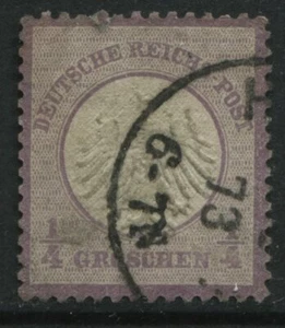 German Empire 1872 Small Shield 1/4 groschen violet used - Foto 1 di 1
