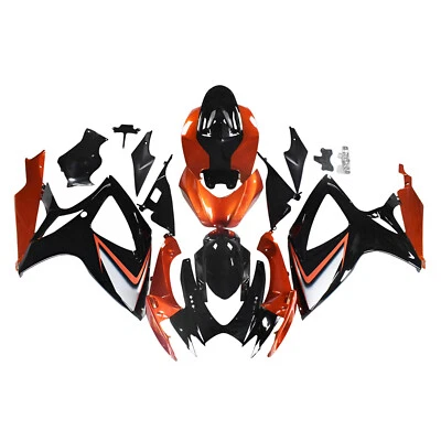 Orange Black Fairing Kit For Suzuki GSXR600 GSXR750 2006 2007 Injection Bodywork - Image 1 of 4