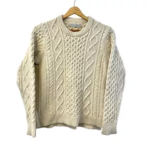 Maglione OUTERKNOWN Seafarer Fisherman Cableknit donna piccolo misto lana preppy - Foto 1 di 11