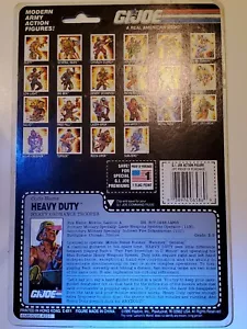 Vintage GI Joe Cobra ungeschnittene Karteikarte SCHWERLAST - Bild 1 von 2