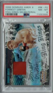 PSA 8 Forrest Griffin 2008 Donruss Americana #RK-FG Rookie Card Auto 250 Made