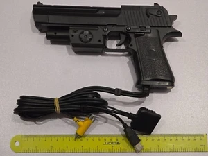 SONY PLAYSTATION 1 2 PS1 PS2 LIGHT GUN PISTOL BLASTER CONTROL G-Con Desert Eagle - Picture 1 of 2