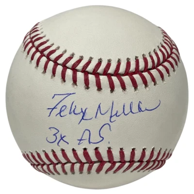 Felix Millan Signed ROMLB Baseball w/ 3x AS Beckett Witness BAS COA - Image 1 of 2