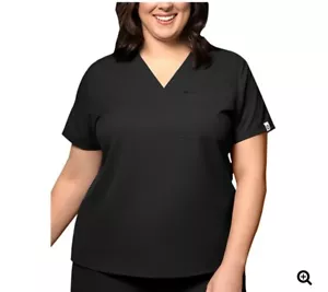 Wink Wonder Wink Nurses Thrive Scrub Women's V-Neck Top 6222 Size XL Black - Picture 1 of 5