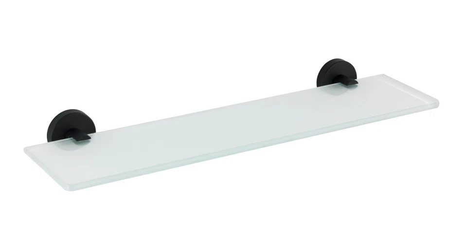 Zz1 WENKO Glasablage Bosio Black Edelstahl matt