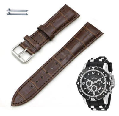 Correa de reloj de cuero de cocodrilo marrón para Invicta Pro Diver 50 mm buceo 23696 #41 Foto 1 de 3