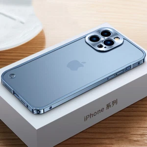 For iPhone 15 14 13 Pro Max 12 Shockproof Aluminium Alloy Hard Slim Case Cover - Picture 1 of 17