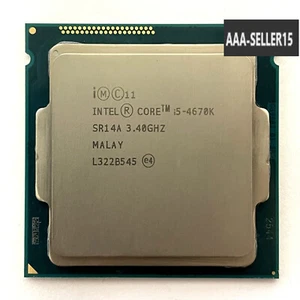 4th Gen Intel Core i5-4670K 3.4GHz (Turbo 3.8GHz) 6M 4-Core LGA-1150 CPU SR14A - Picture 1 of 1