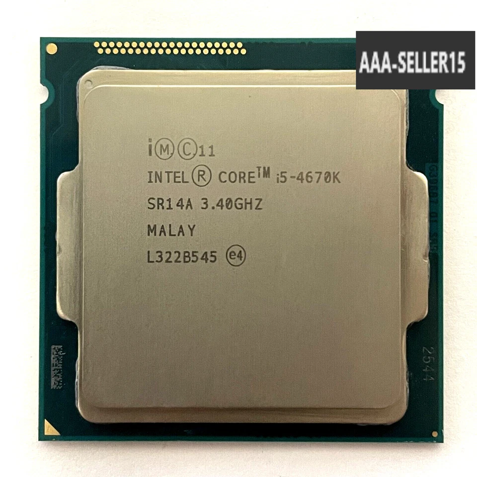 4th Gen Intel Core i5-4670K 3.4GHz (Turbo 3.8GHz) 6M 4-Core LGA-1150 CPU SR14A - Image 1 of 1