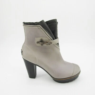 Sorel Botas Mujer 6.5 EU 37.5 Tacones Medina Gris Tacón de Goma Botín de Lluvia Foto 1 de 4