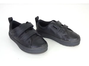Clarks Boys School Shoes Girls Kids Trainers Black Leather LED Lights UK7 F - Picture 1 of 16