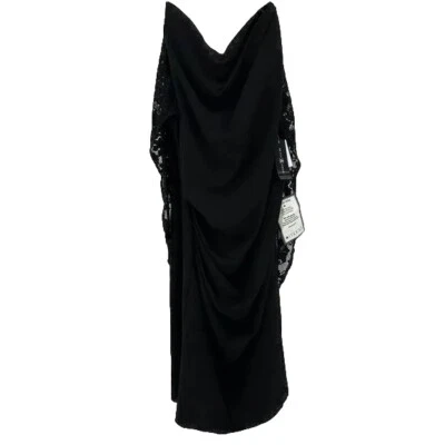 Betsy & Adam | NWT Women’s 18W Black Sheer Draped Cape Dress MIB Cocktail - Image 1 of 4