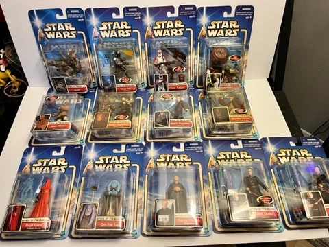 Star Wars ATTACK OF THE CLONES 3.75 Inch Action Figure Set of 13 Collection Cover