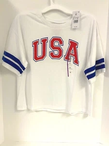 Modern Lux Short Sleeve USA T-Shirt (Juniors' XL) - Picture 1 of 4