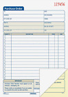 Purchase Order Book, 2-Part Carbonless, White/Canary, 5-9/16 X 8-7/16 Inches, 50