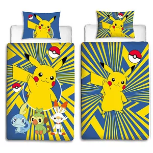Pokémon Bettwäsche Pikatchu Go 100% Baumwolle Linon/Renforcé 135x200 cm 80x80 cm - Bild 1 von 8