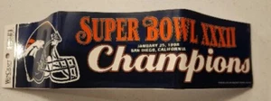 NFL Denver Broncos 1997 Super Bowl XXXII Campeones Fútbol Calcomanía De Colección - Imagen 1 de 2