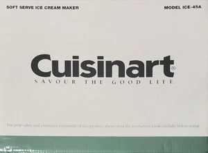 CUISINART SOFT SERVE 1.5 LITRE ICE CREAM MAKER MODEL: ICE-45A - Picture 1 of 2