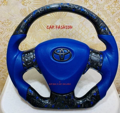 TOYOTA COROLLA 2009- 12 , COMPLETE STEERING WHEEL WITH REAL FORGED CARBON FIBER - image 1 of 4
