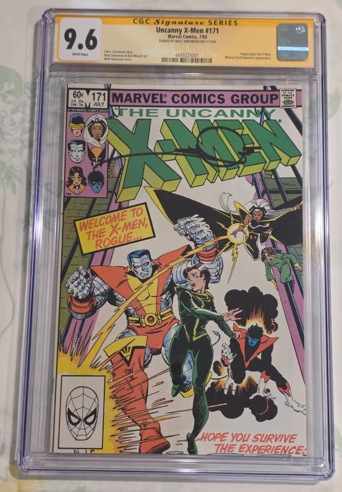 UNCANNY X-MEN 171 CGC 9.6 SS WP ROGUE SIGNED BY WALT SIMONSON MARVEL 1983 - Image 1 of 3