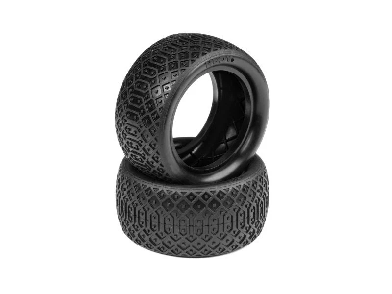 HUDY 1/10 OFF-ROAD TIRE 2WD/4WD REAR DIRT 303 SOFT (2) / HUD816303D-S - Bild 1 von 1