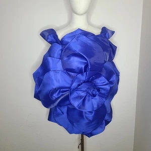 Vestido Akira 3D Big Flower Power Mini Distintivo Dramático Azul Talla M - Imagen 1 de 6