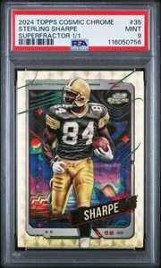 2024 Topps Cosmic Chrome Sterling Sharpe 1/1 #35 PSA 9 Superfractor - Imagen 1 de 3